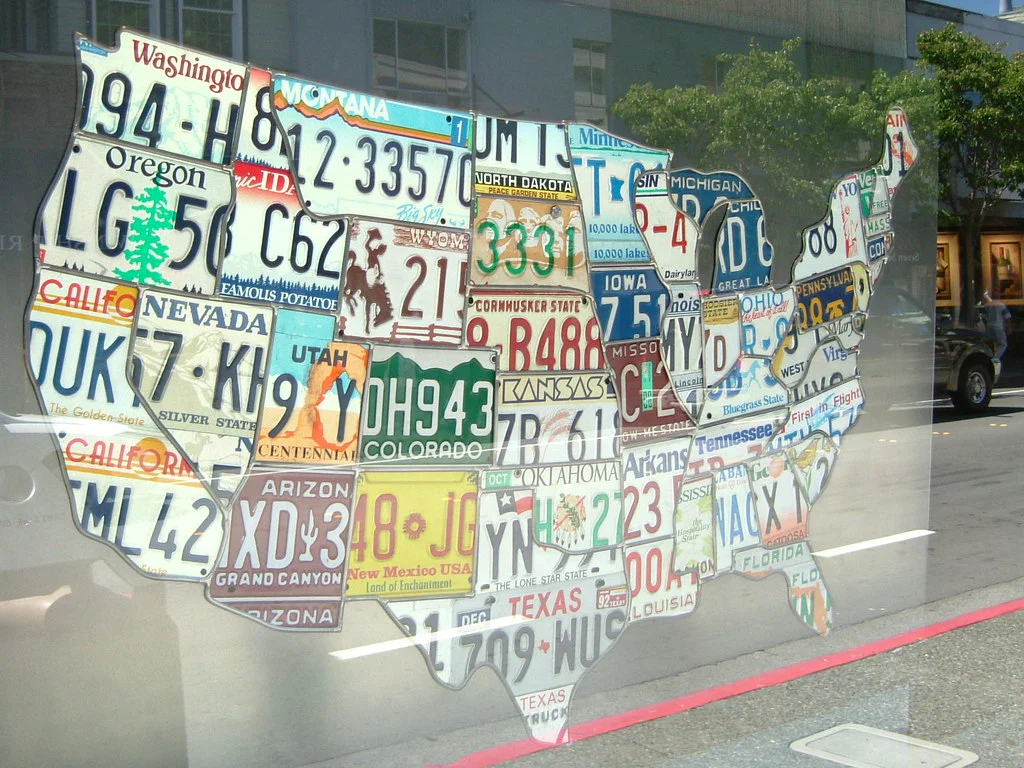 State map of USA