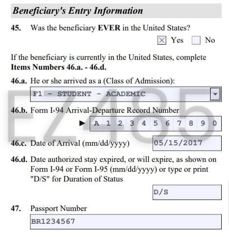 Understanding the Beneficiary's Entry Information in Part 4 of I-130 ...